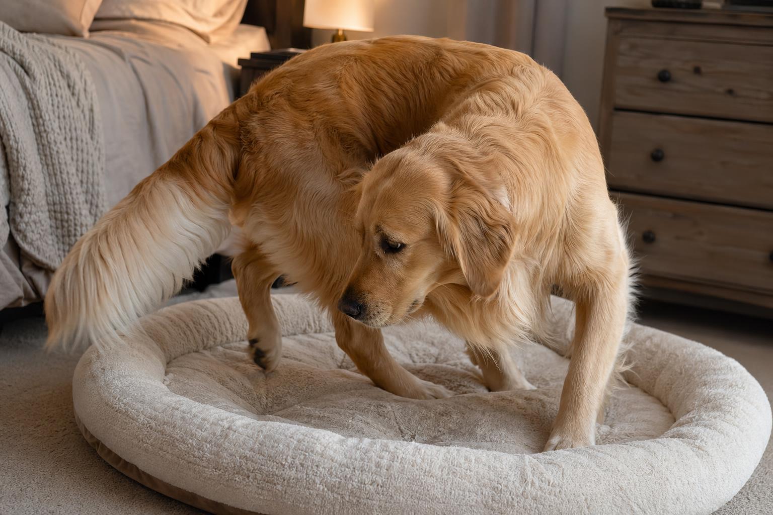 ¿Por qué tu perro da vueltas antes de acostarse?