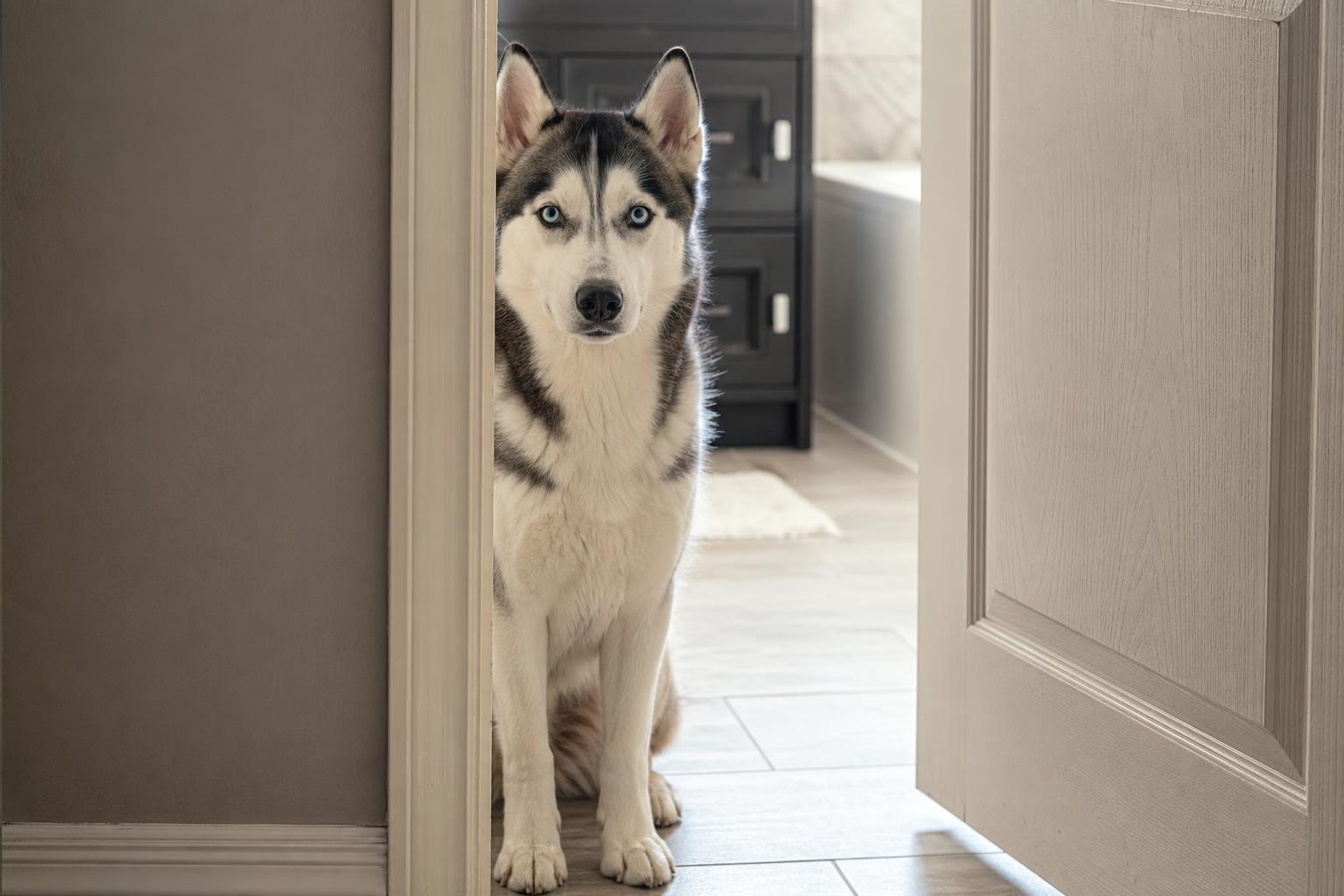¿Por qué tu perro te sigue a todas partes, incluso al baño?